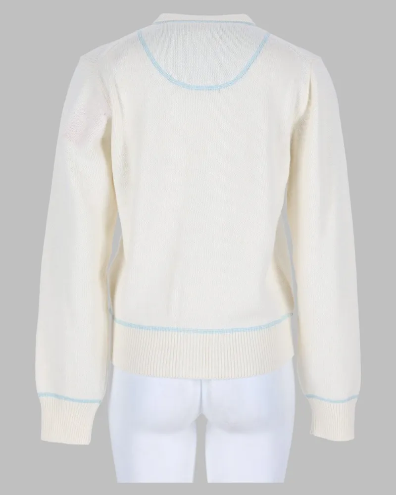 Kenzo Varsity Cardigan — White White