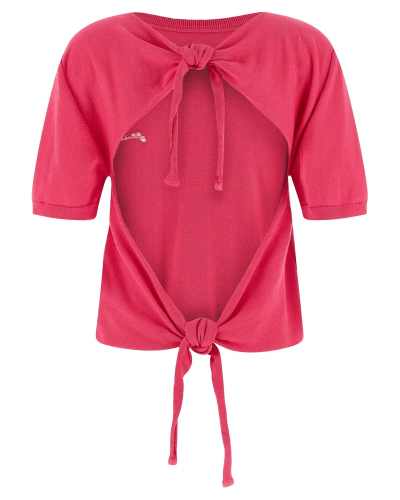 Ganni Bare Back Sweater — Pink Pink