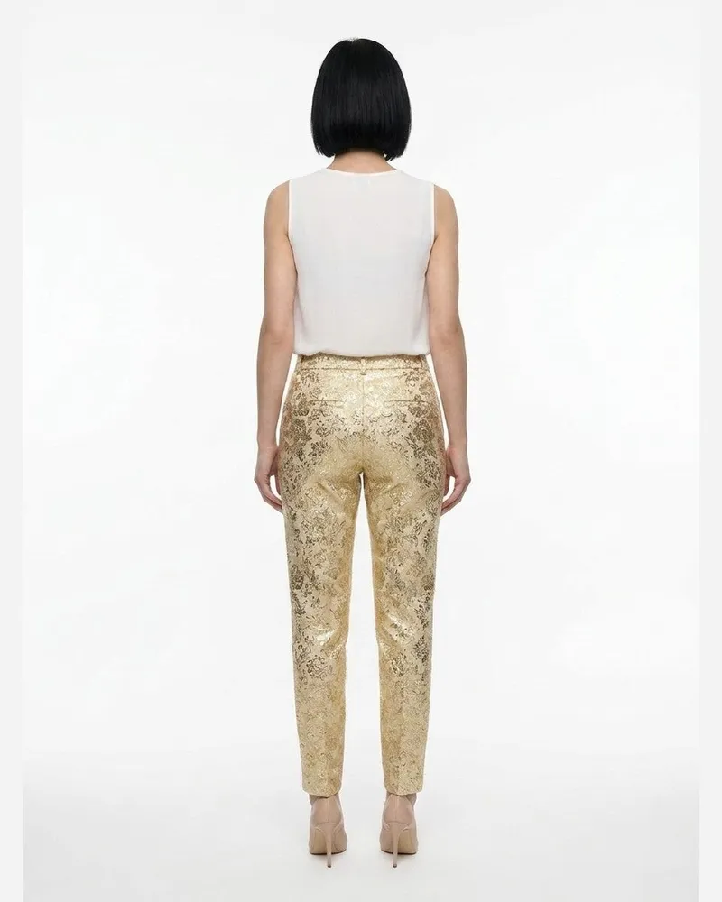 Dolce & Gabbana Women's Multicolor Polyamide Casual Pants Gold