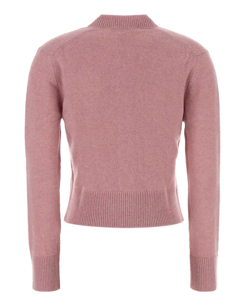 Kitsuné Women's Pink Wool Cardigan Mistpink Exterior: Maglieria Sweater Pink