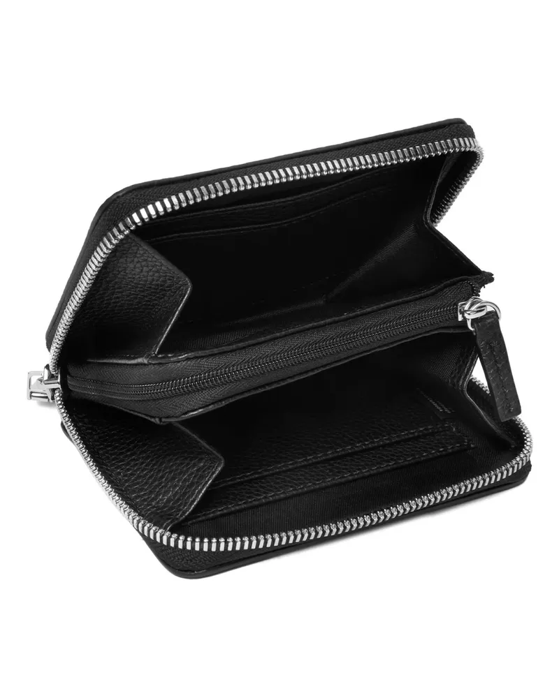 HUGO BOSS Women's Anett Logo Zip Around Wallet Black Accessories Black