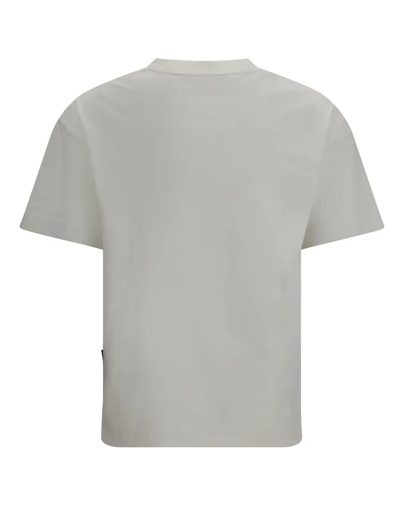 Palm Angels Men's I Love Pa T-Shirt Off White Black Cotton T-Shirts And Polos White