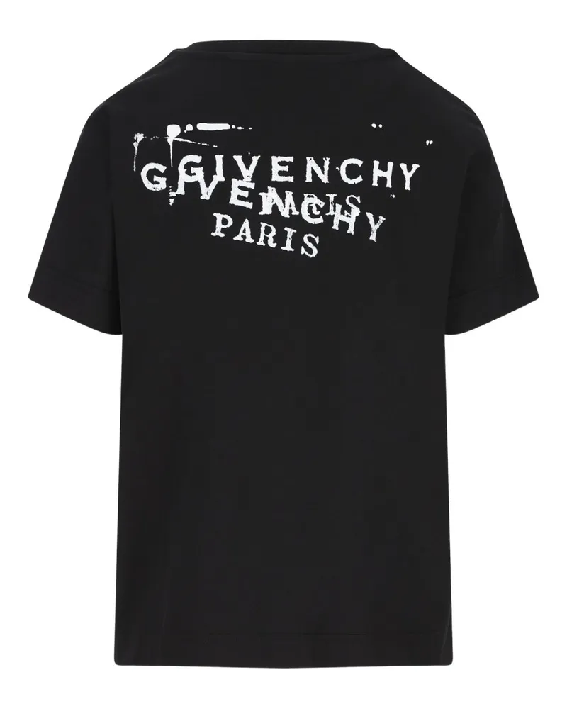 Givenchy Logo-Print Cotton T-Shirt — Black Black
