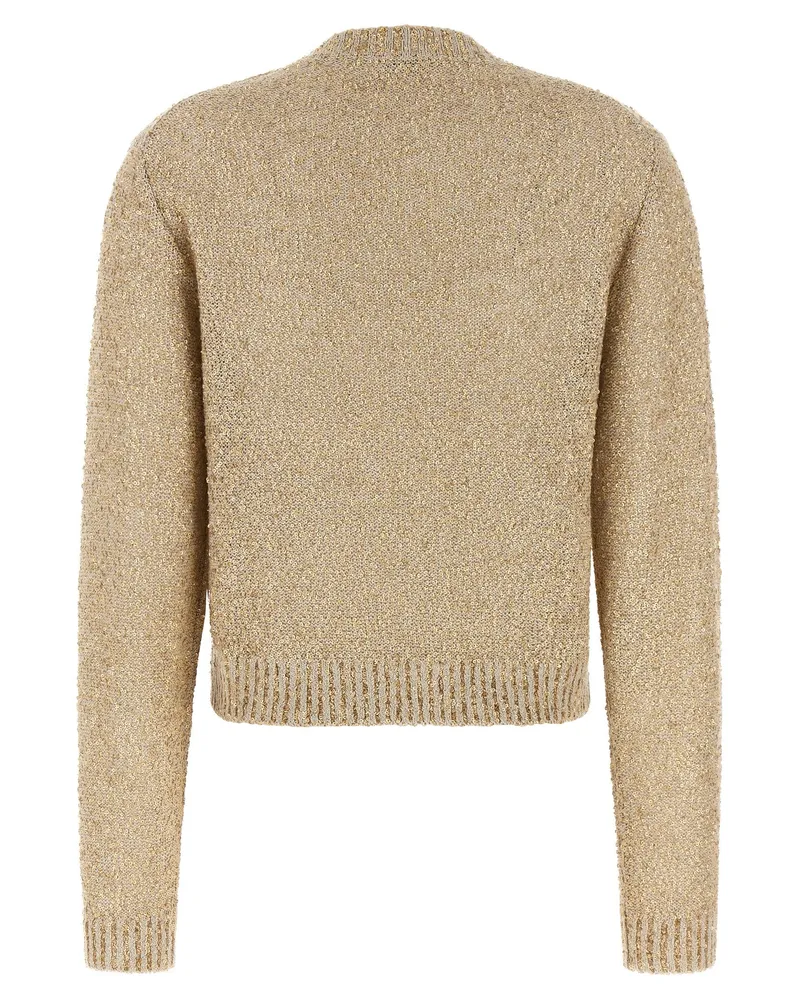Brunello Cucinelli Women's Gold Linen Cardigan Clothing Gold