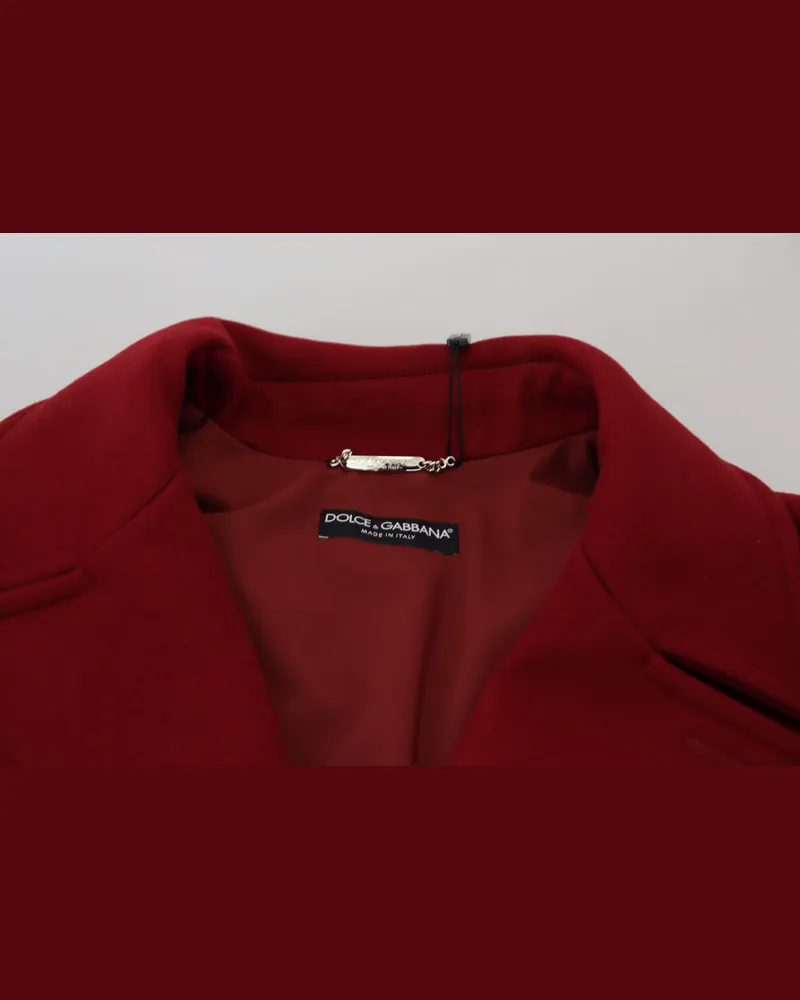 Dolce & Gabbana Virgin Wool Double-Breasted Blazer — Red Red