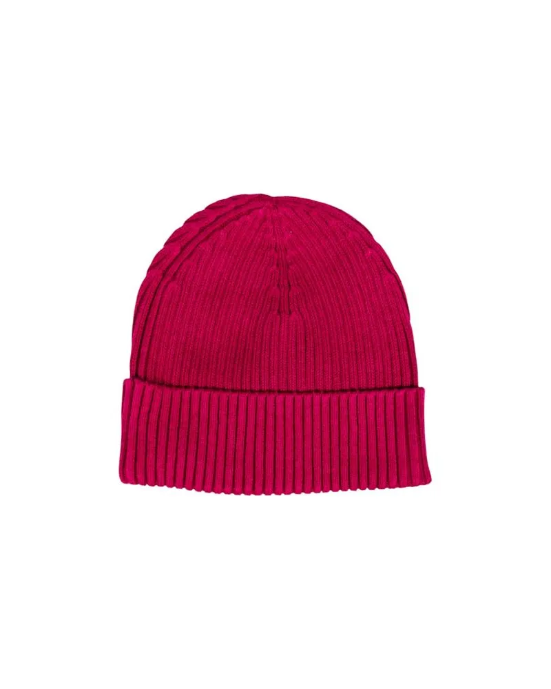 Calvin Klein CA16725900134RO Chunky Rib Cotton Beanie — Pink Pink