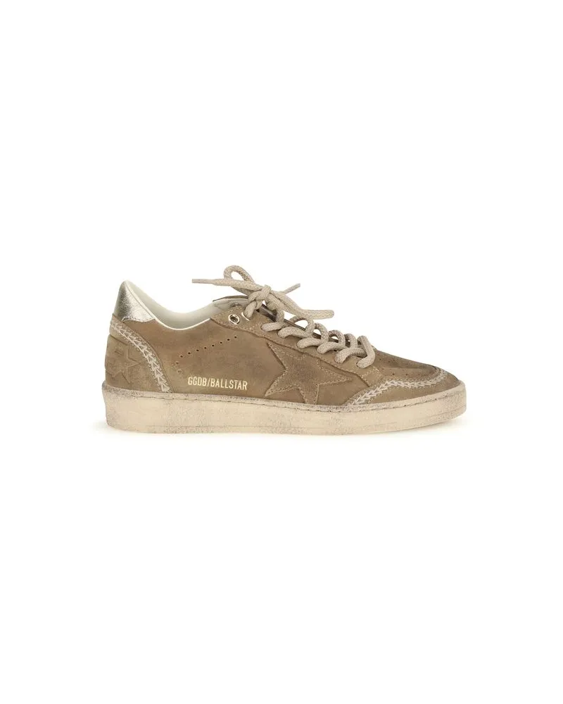 Golden Goose Women's Beige Calf Leather Bos Taurus Athletic Sneakers Beige