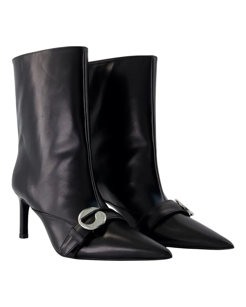 COPERNI Women's Leather Heeled With Belt Detail Boot Black Black