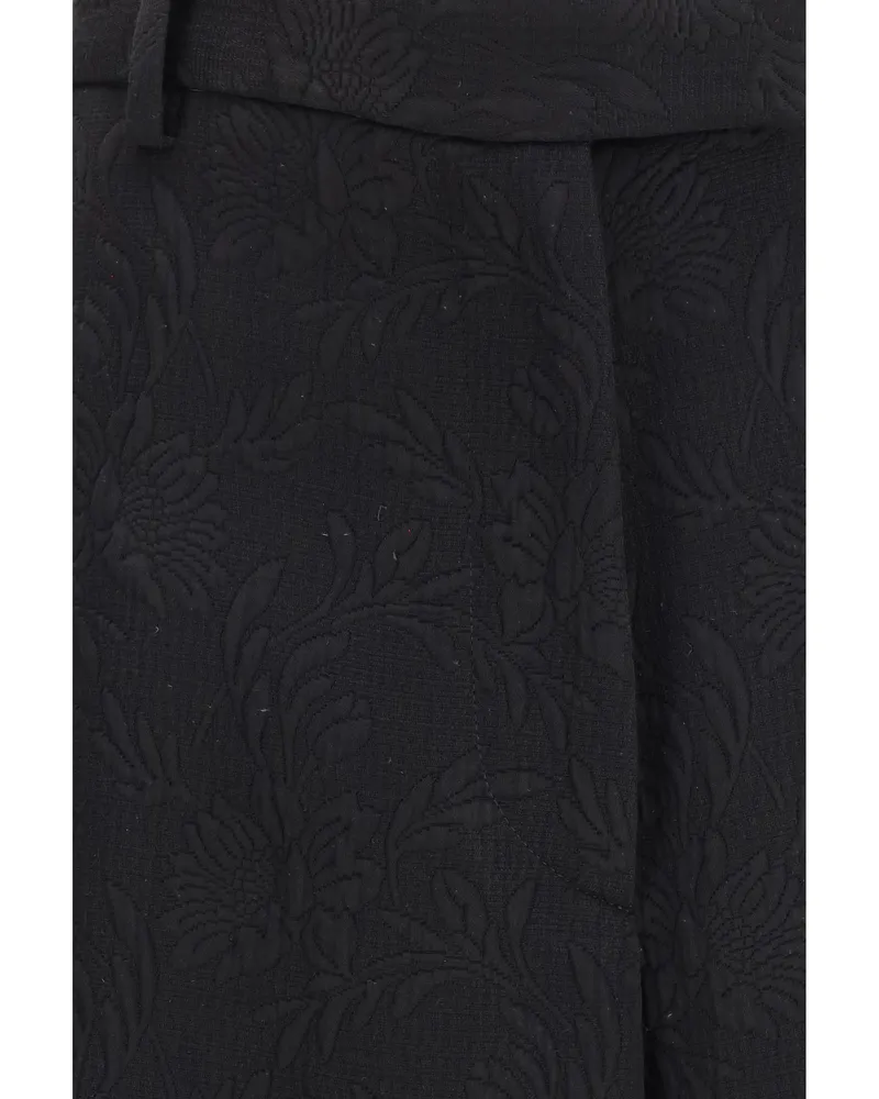 Dries van Noten All-Over Jacquard Viscose Trousers — Black Black