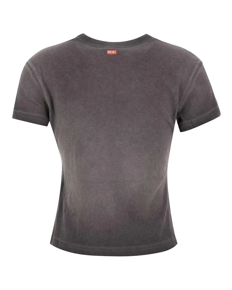 Diesel Women's T-Shirt Dévoré Plum-Purple T-Shirts & Jerseys Plum/purple Purple
