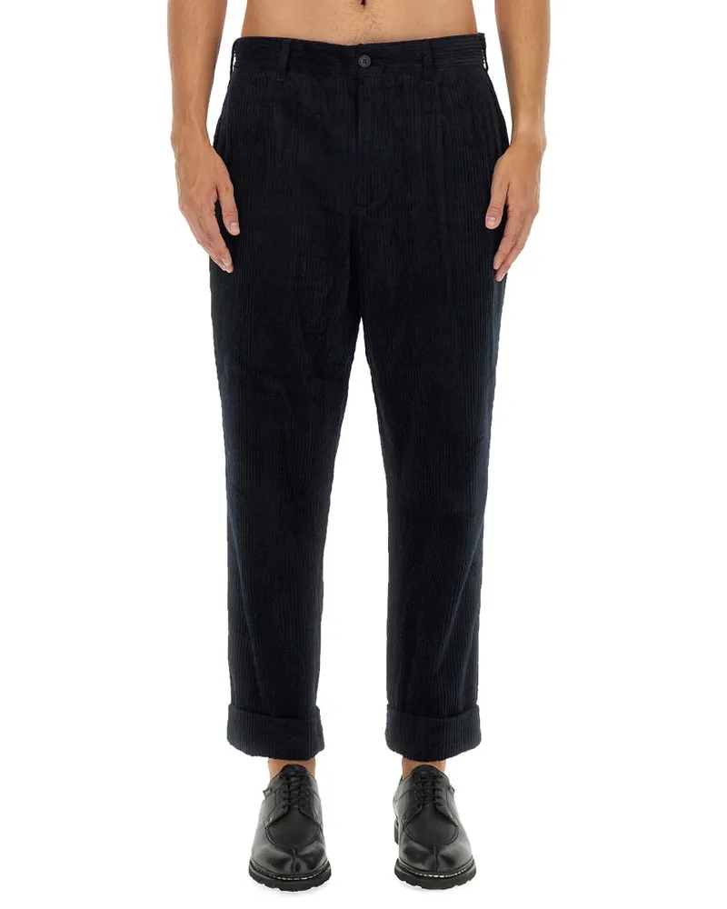 Engineered Garments Cotton Velvet Trousers — Blue Blue