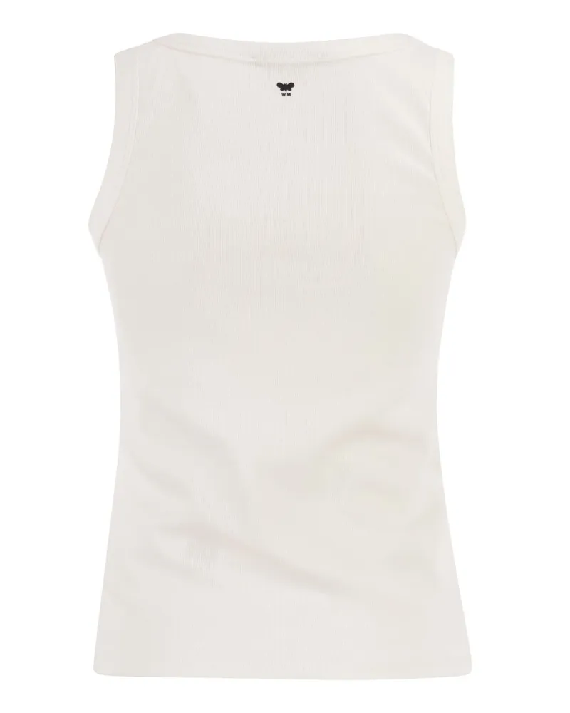 Max Mara Women's Top Stretch White Cotton Tops White