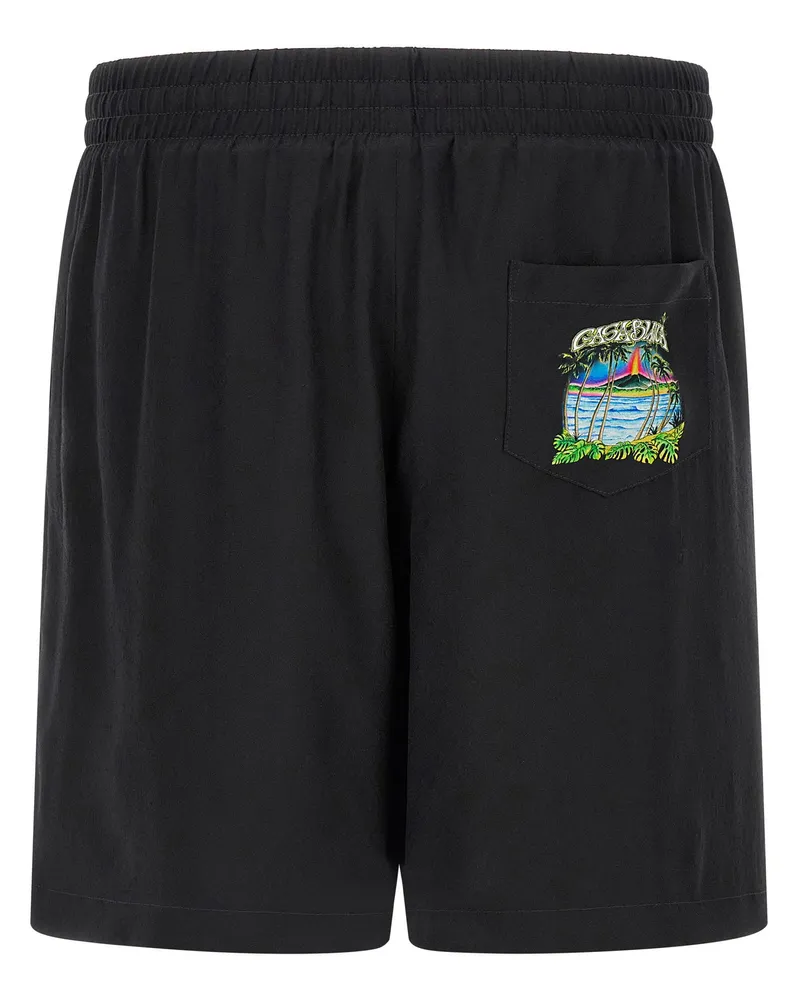 Casablanca Paris Volcano Bermuda Shorts — Black Black