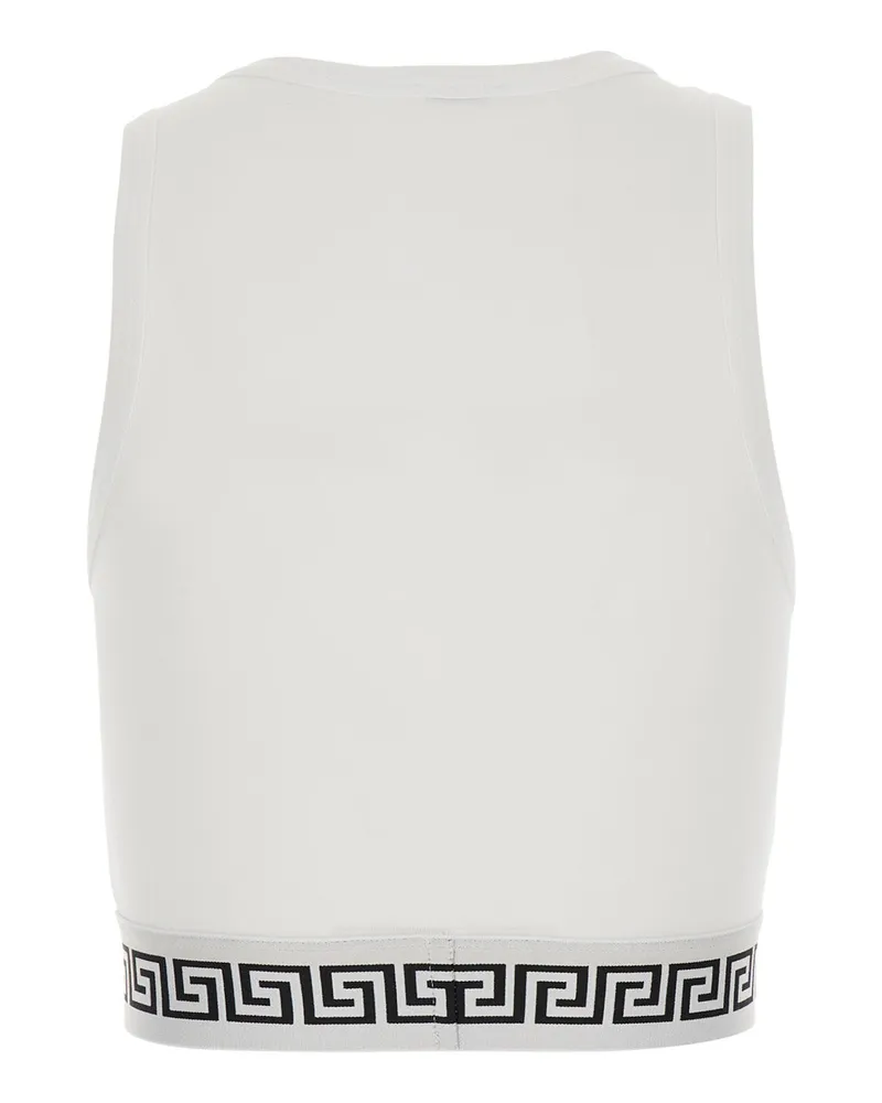 Versace Women's Jersey Top White Cotton Tops White