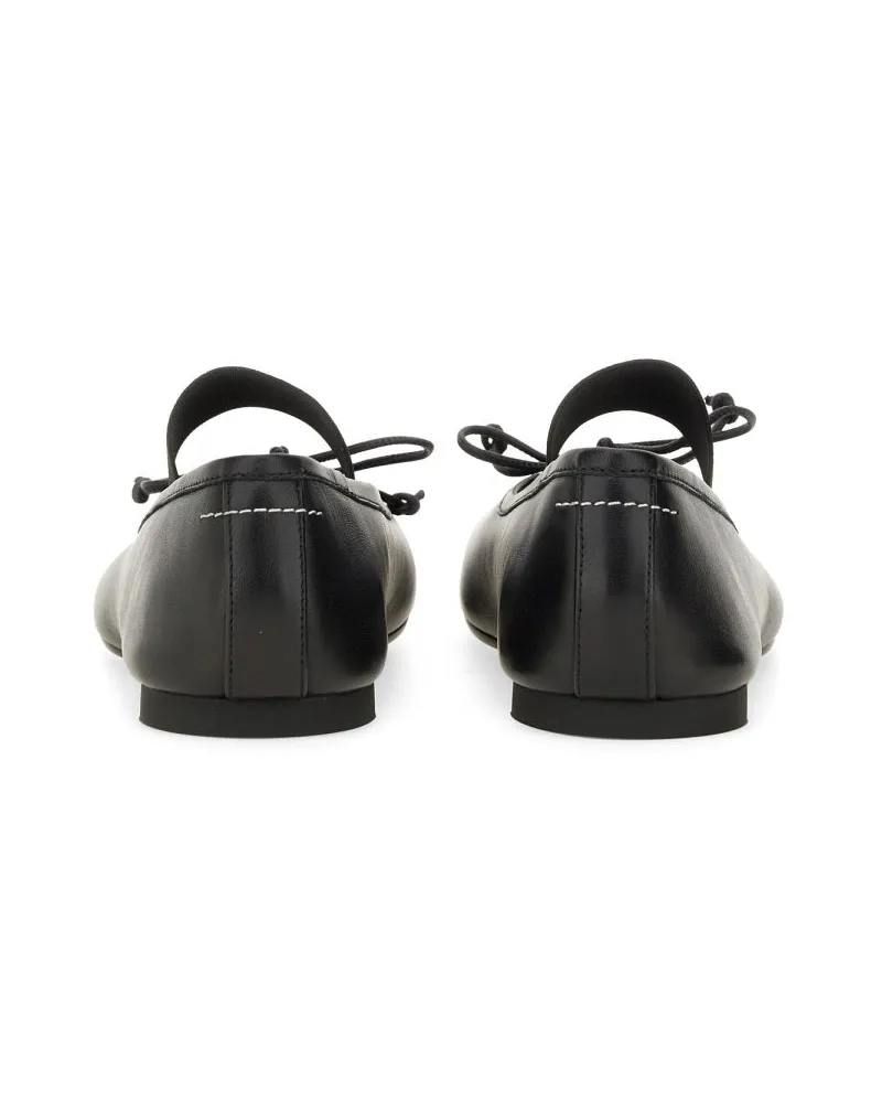 Maison Margiela Lamb Leather Ballet Flat — Black Black