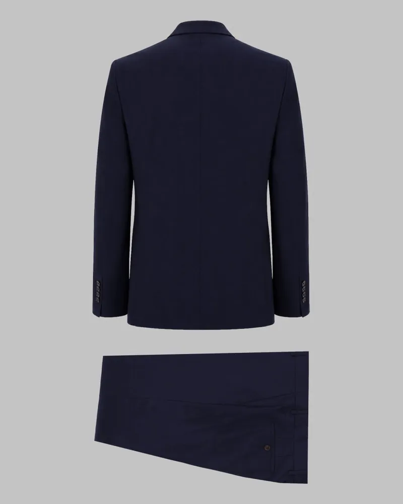 Paul Smith Two-Piece Wool Pant Suit — Blue Blue