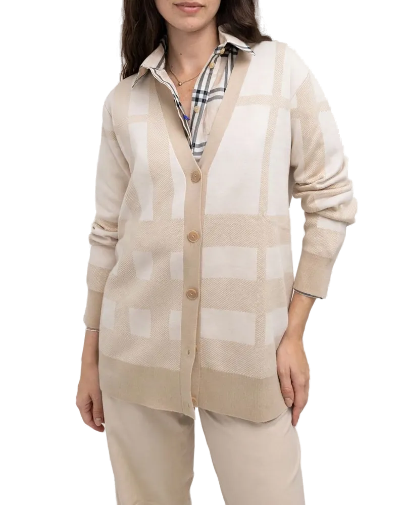 Burberry Nori Cardigan — Beige Beige