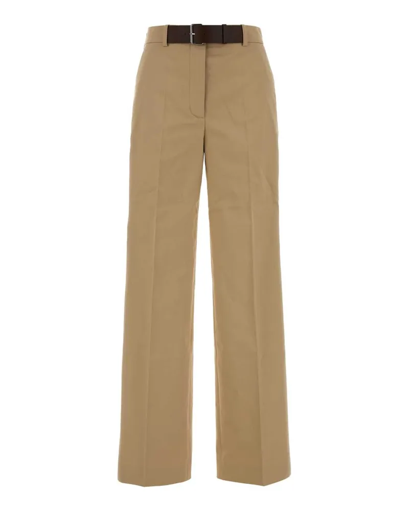 Tory Burch Cotton Trousers — Beige Beige