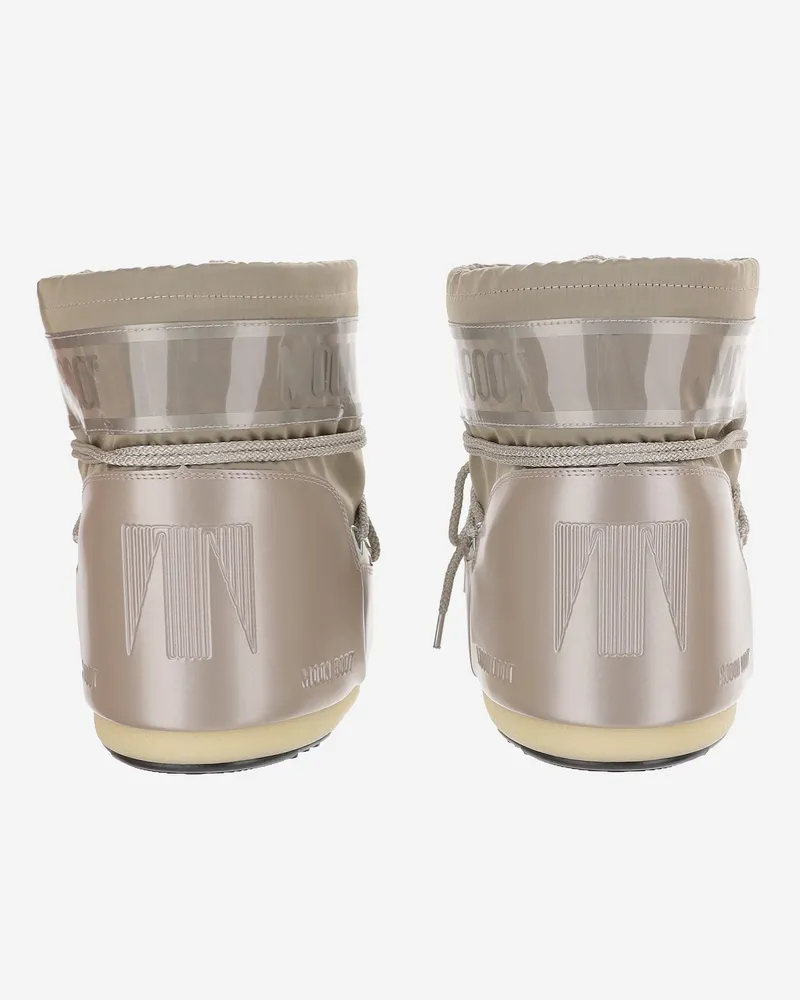 Moon Boot Women's Ankle Boots Icon Low Glance Platinum Nylon Platinum