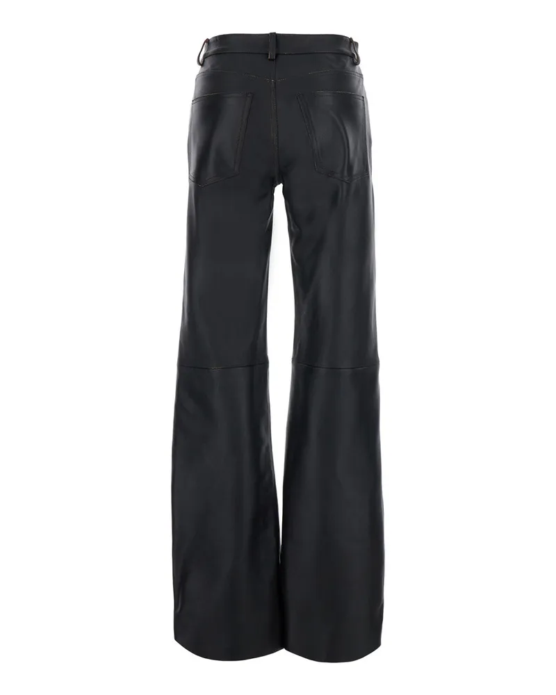 Mauro Grifoni Leather Trousers — Black Black