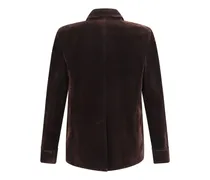 Men's Cotton-Blend Blazer Brown Multicolor Cotton; Viscose Jacket