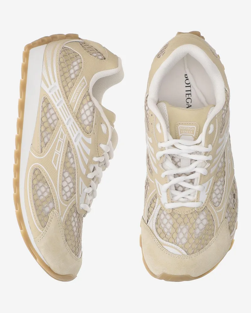 Bottega Veneta Women's Orbit Sneakers Cream Leather Trainers Cream