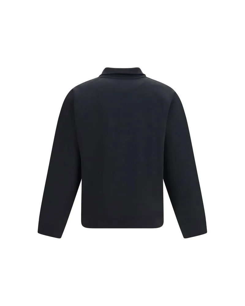 Valentino Garavani Cotton Half-Zip Sweatshirt — Black 