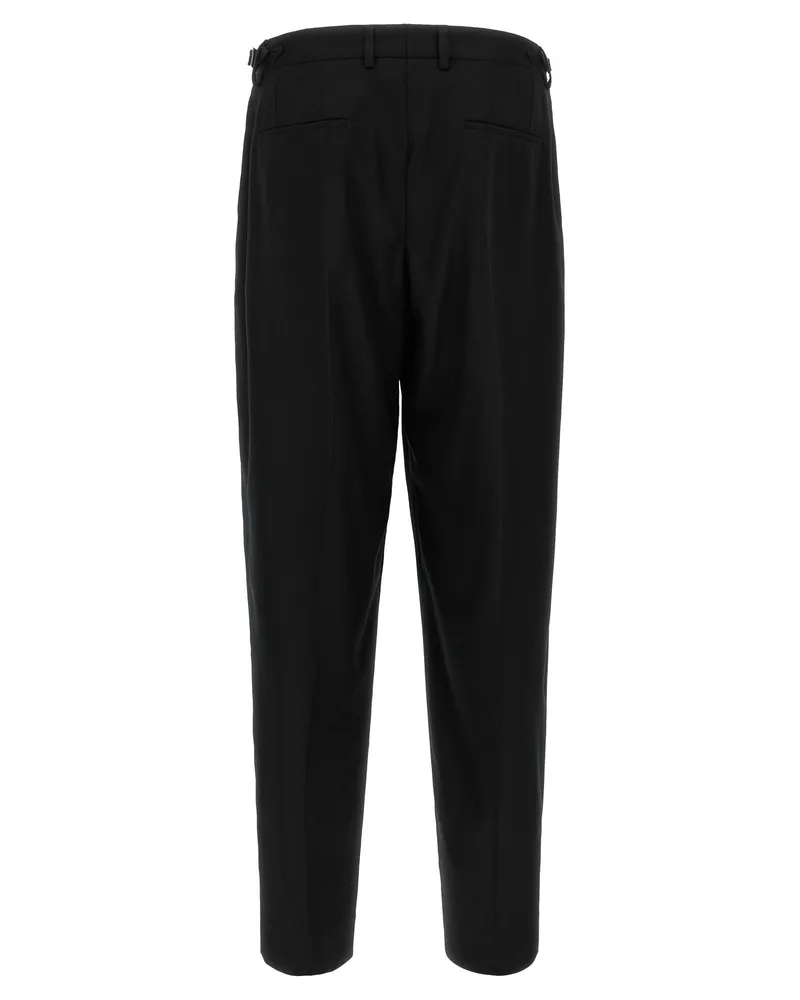 Dolce & Gabbana Virgin Wool Flannel Trousers — Black Black
