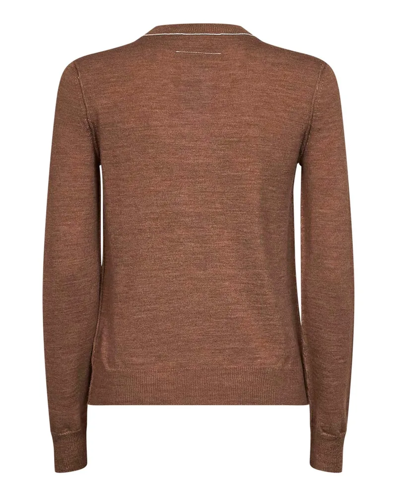 Maison Margiela Women Wool-Blend Sweater Brown Virgin Wool Brown