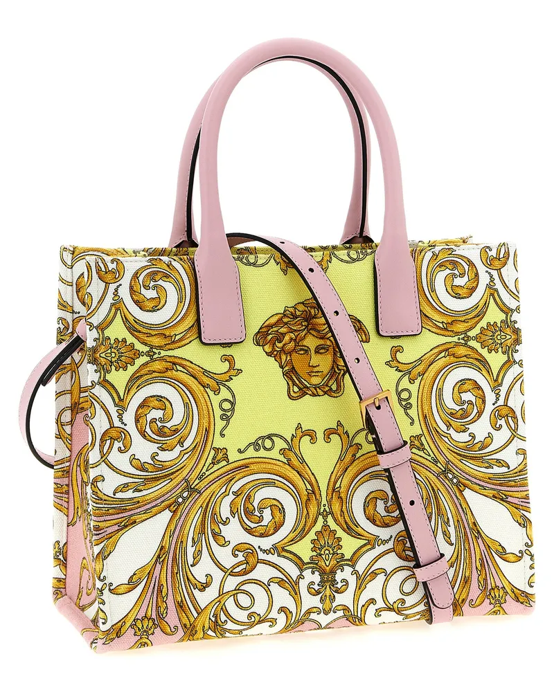 Versace Women's Spring Barocco Print Cotton Tote Multicolor Multicolor