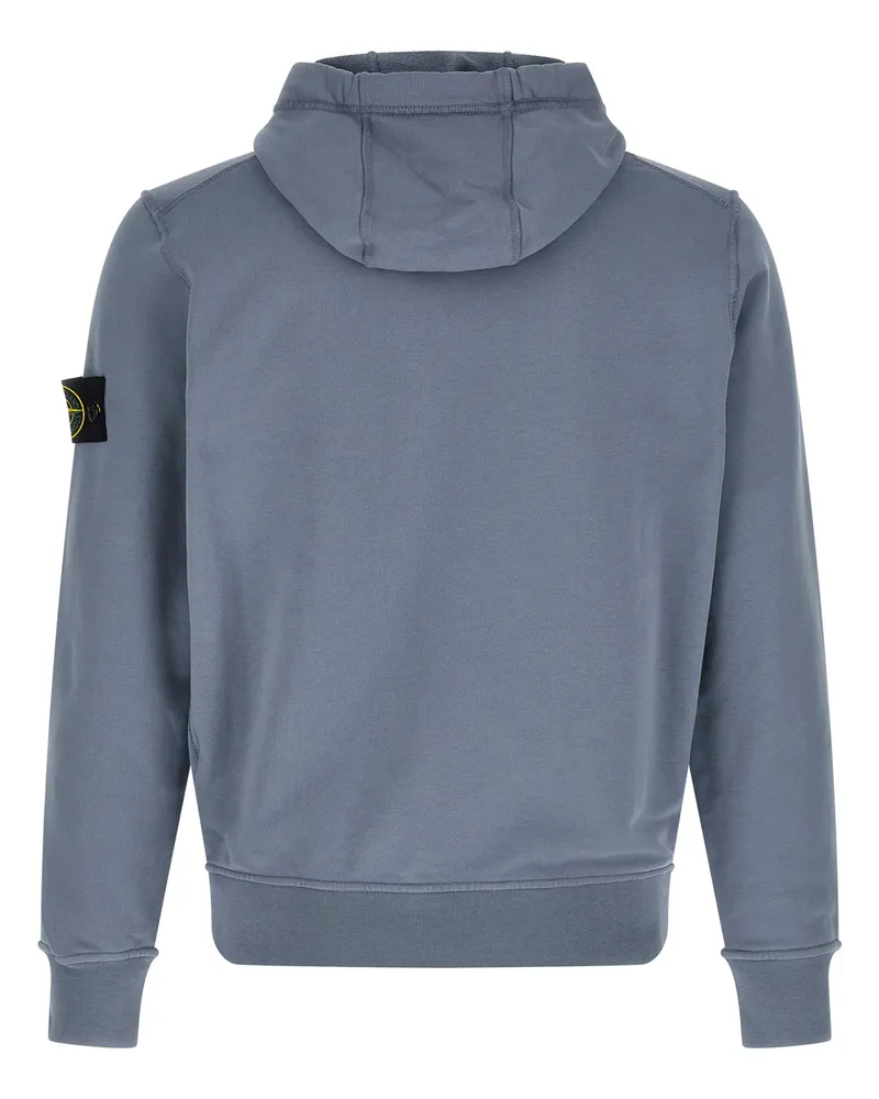 Stone Island Organic Cotton Hoodie — Blue Blue
