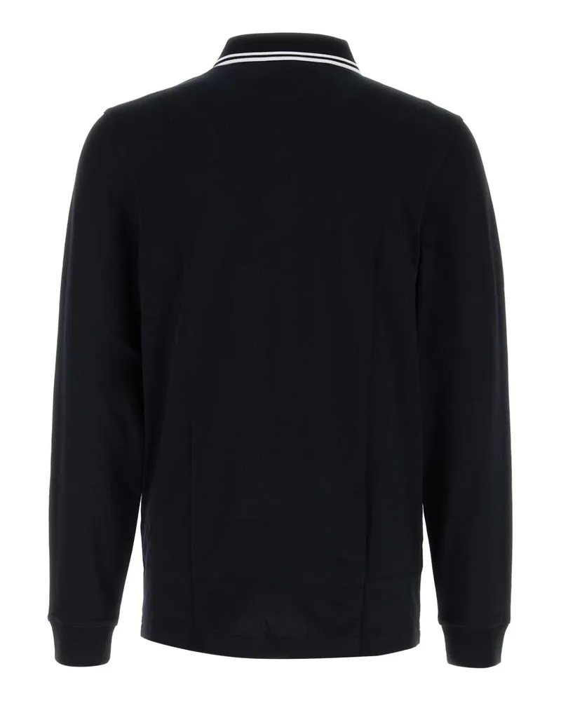 Fred Perry Men's Twin Polo Shirt Navy Cotton Navy