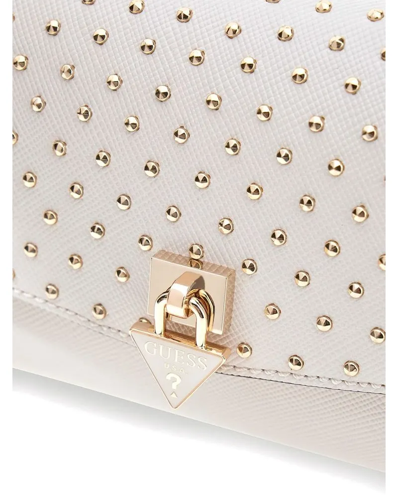 Guess Women's Top Handle Bag Off White Polyurethane - Top-Handle-Bags White