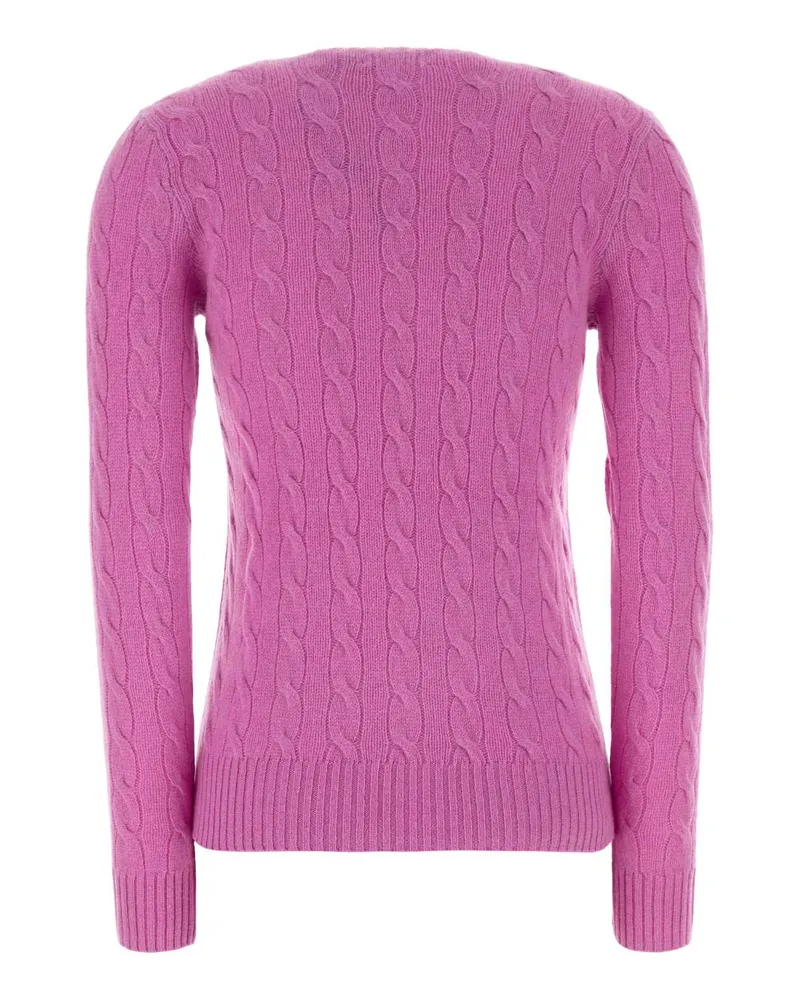 Ralph Lauren Women Fuchsia Wool Blend Sweater Thistlepink Exterior: Cashmere Maglieria Pink