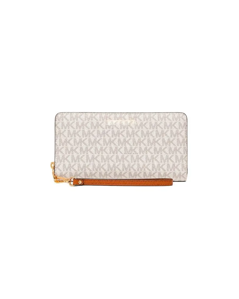 Michael Kors Women's Wallet Vanilla 89.coated Canvas Bags Beige