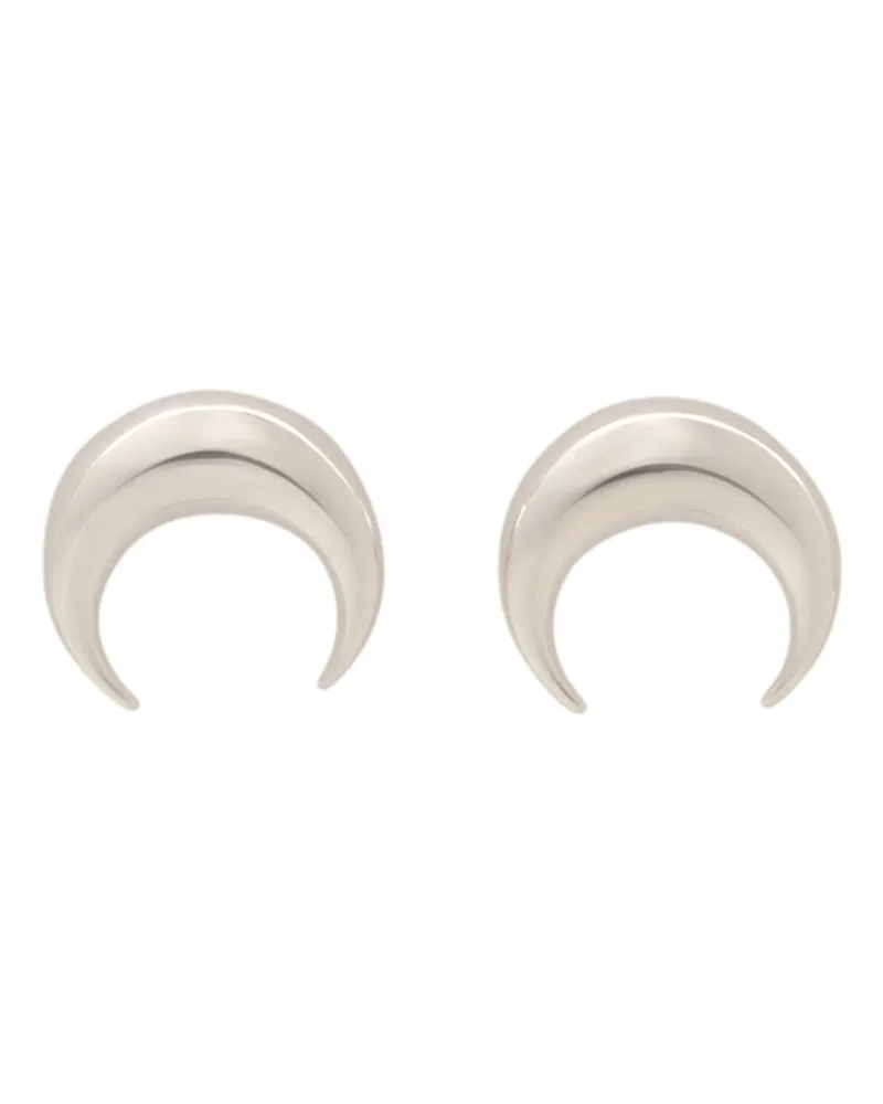 Marine Serre Women's Moon Earrings Silver Metal Jewelry-Watches Silver