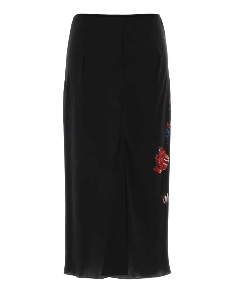 Dries van Noten Women's Black Satin Skirt Dessina Exterior: Viscose Gonne Black