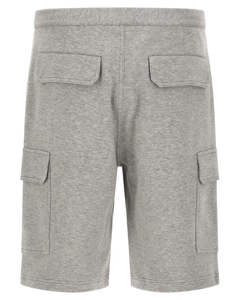 Brunello Cucinelli Cotton-Cashmere Blend Cargo Shorts — Grey Grey
