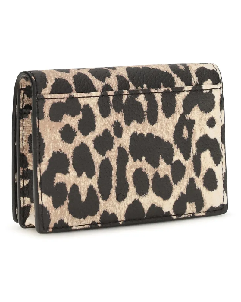 Ganni Women's Card Holder Bou Almond Milk Recycled Polyester Wallets & Purses Beige