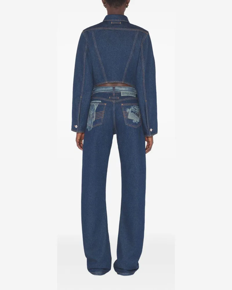 Jean Paul Gaultier Women's Jeans Straight Leg Blue Blue