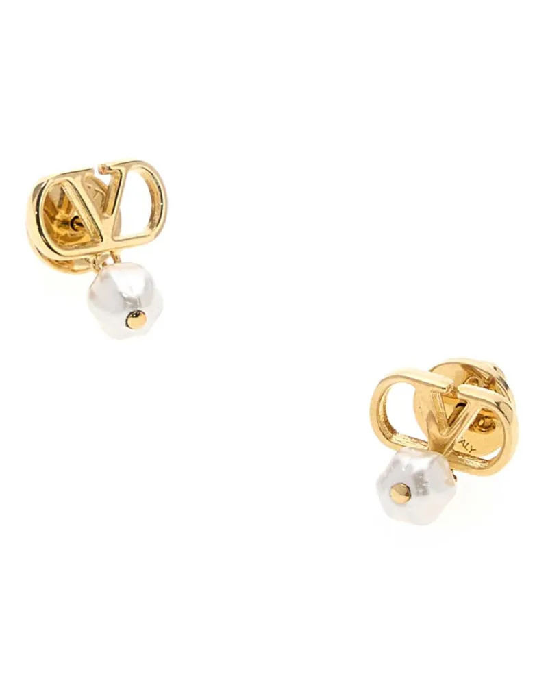Valentino Garavani Women's Gold Metal Vlogo Signature Earrings Orocream Brass Gold