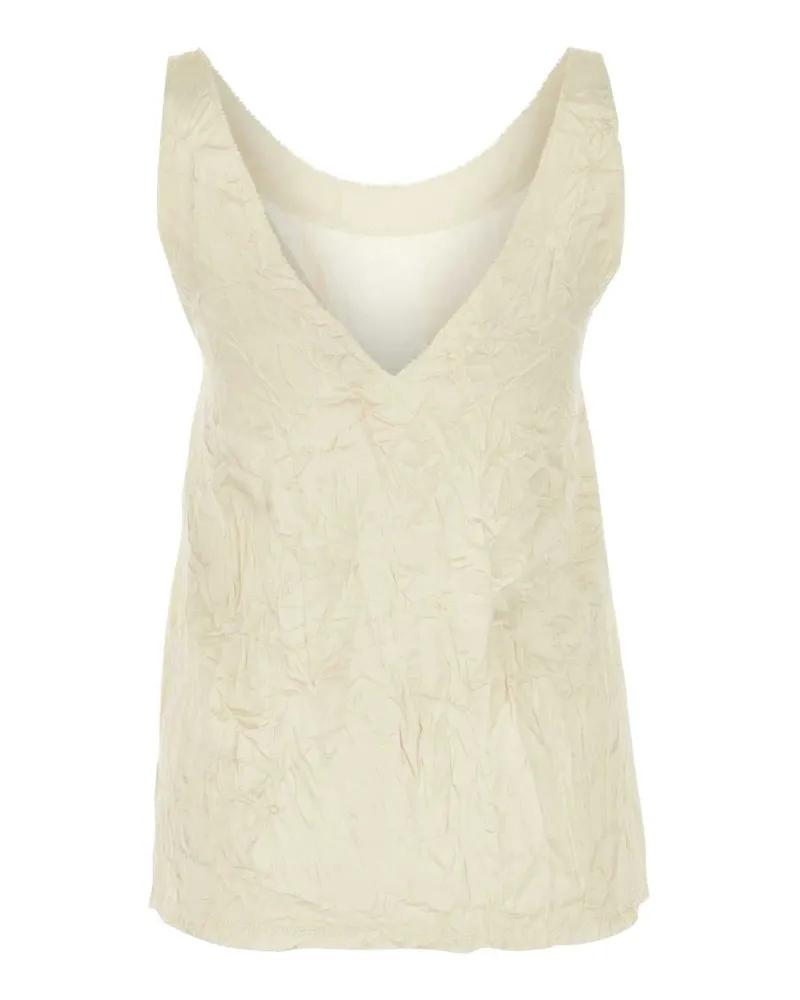 Lanvin Women's Ivory Viscose Top Chalk Exterior: Maglie Beige
