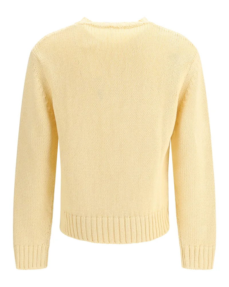 Sunflower Men's Frederik Sweater Off White Cotton Yellow