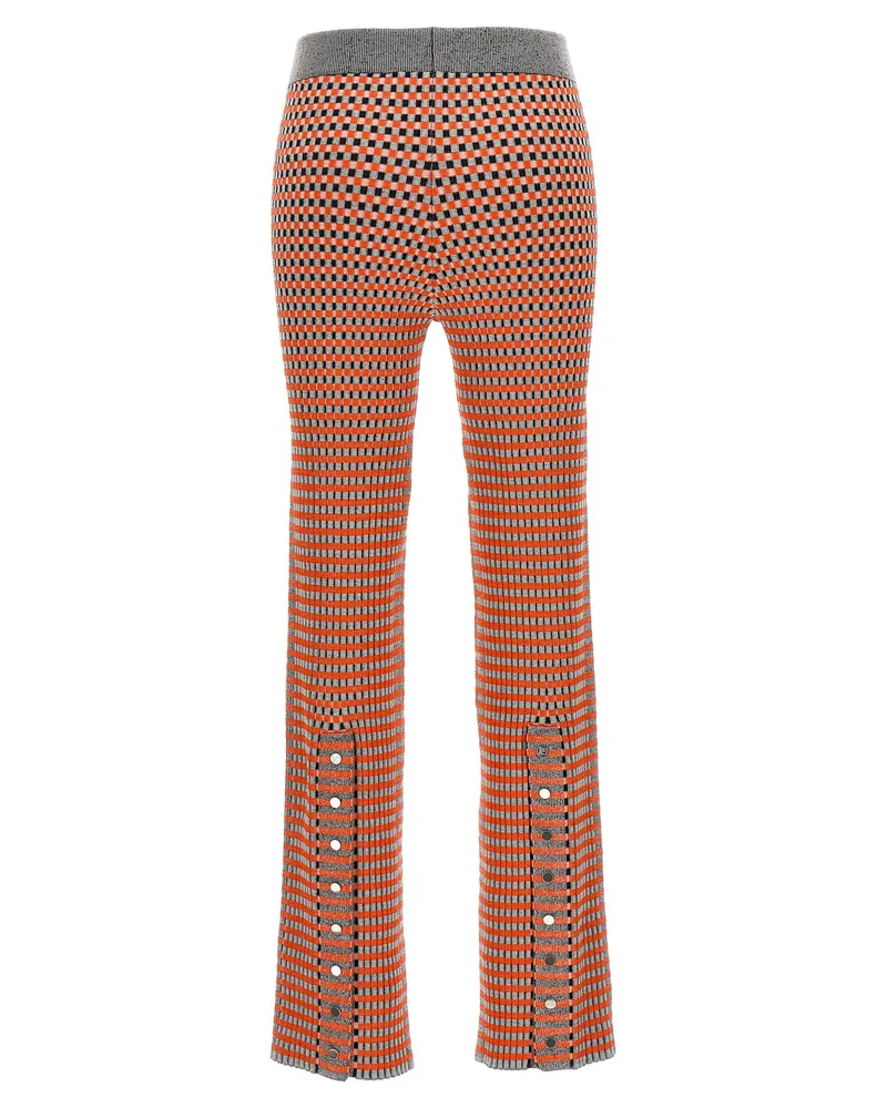Paco Rabanne Jacquard Patterned Trousers — Orange Orange