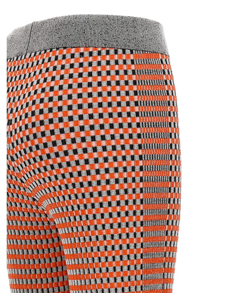 Paco Rabanne Jacquard Patterned Trousers — Orange Orange