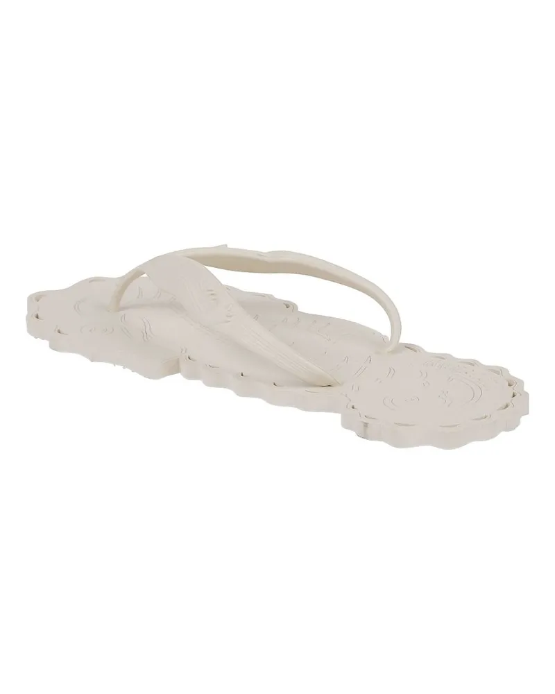 Zimmermann Scalloped Thong Sandals — White White