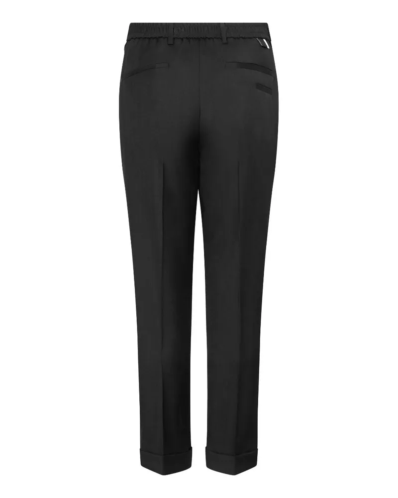 Low Brand Men's Trousers Black Virgin Wool Black