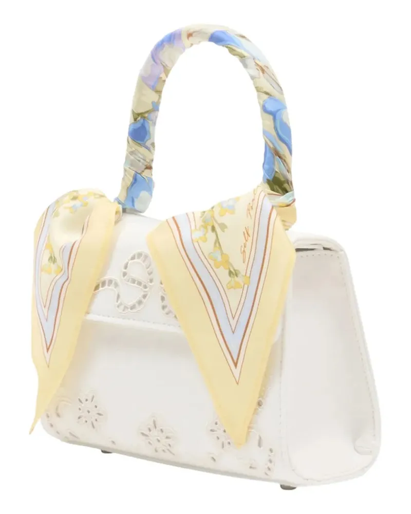 Self-Portrait Women's Floral-Detail Tote Bag Ss26 W Cream