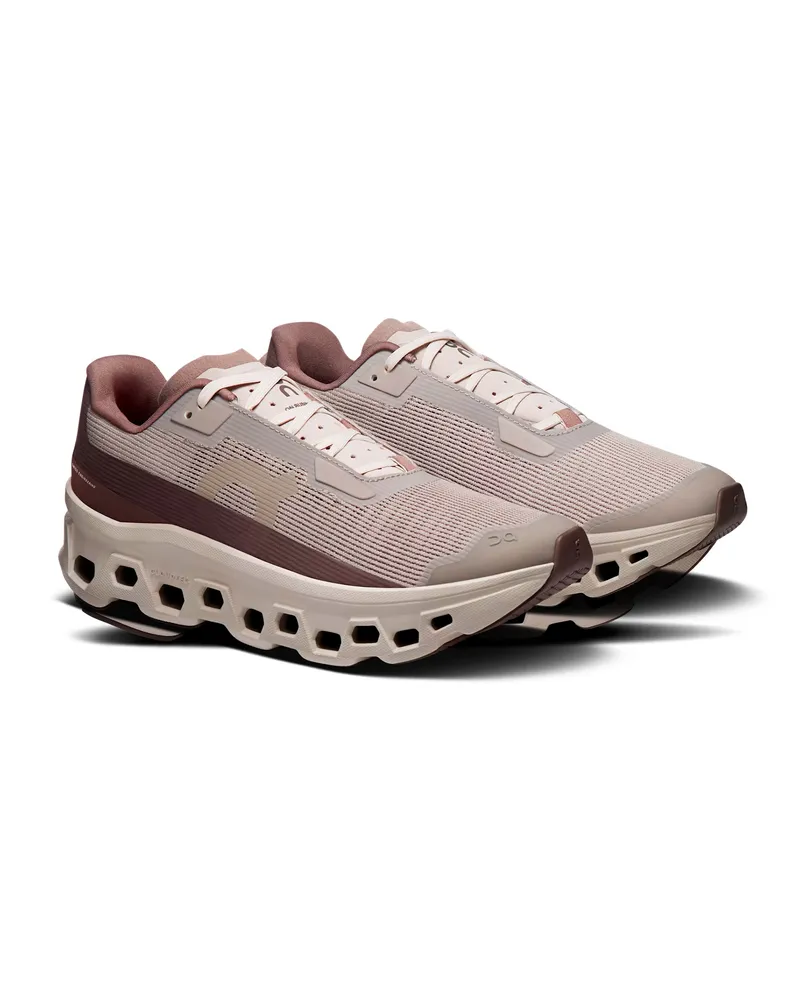 ON Women's Sneakers Cloudmonster Void Iceberg Tin Recycled Polyester Trainers Beige
