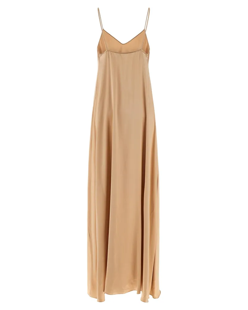 Ferragamo Women's Beige Viscose Long Dress Beige
